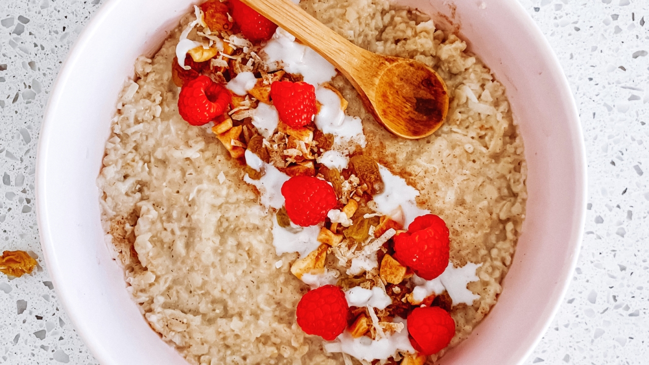 Healthy Coconut Cream Oatmeal - The Morning Bird